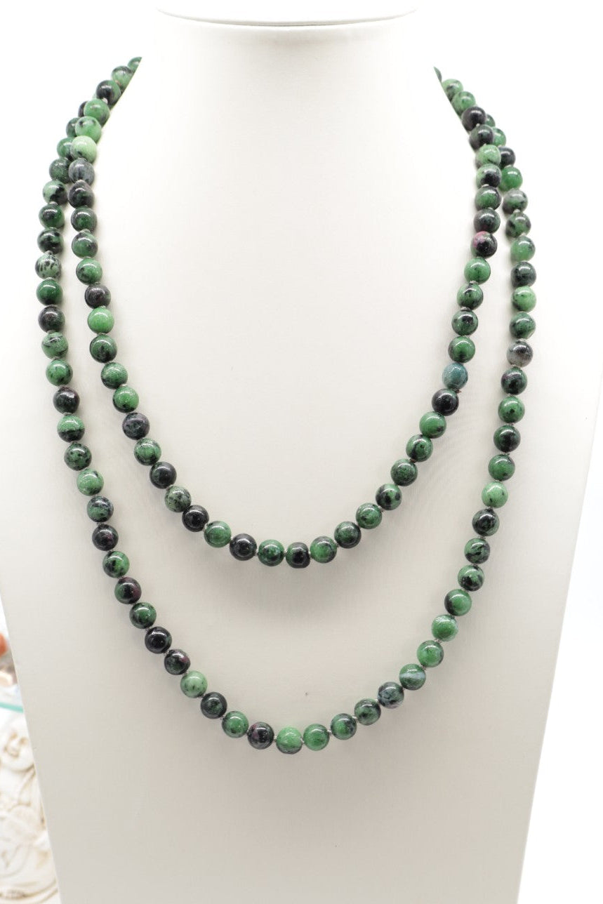 Collana Lunga Zoisite Rubino Essential – 120 cm