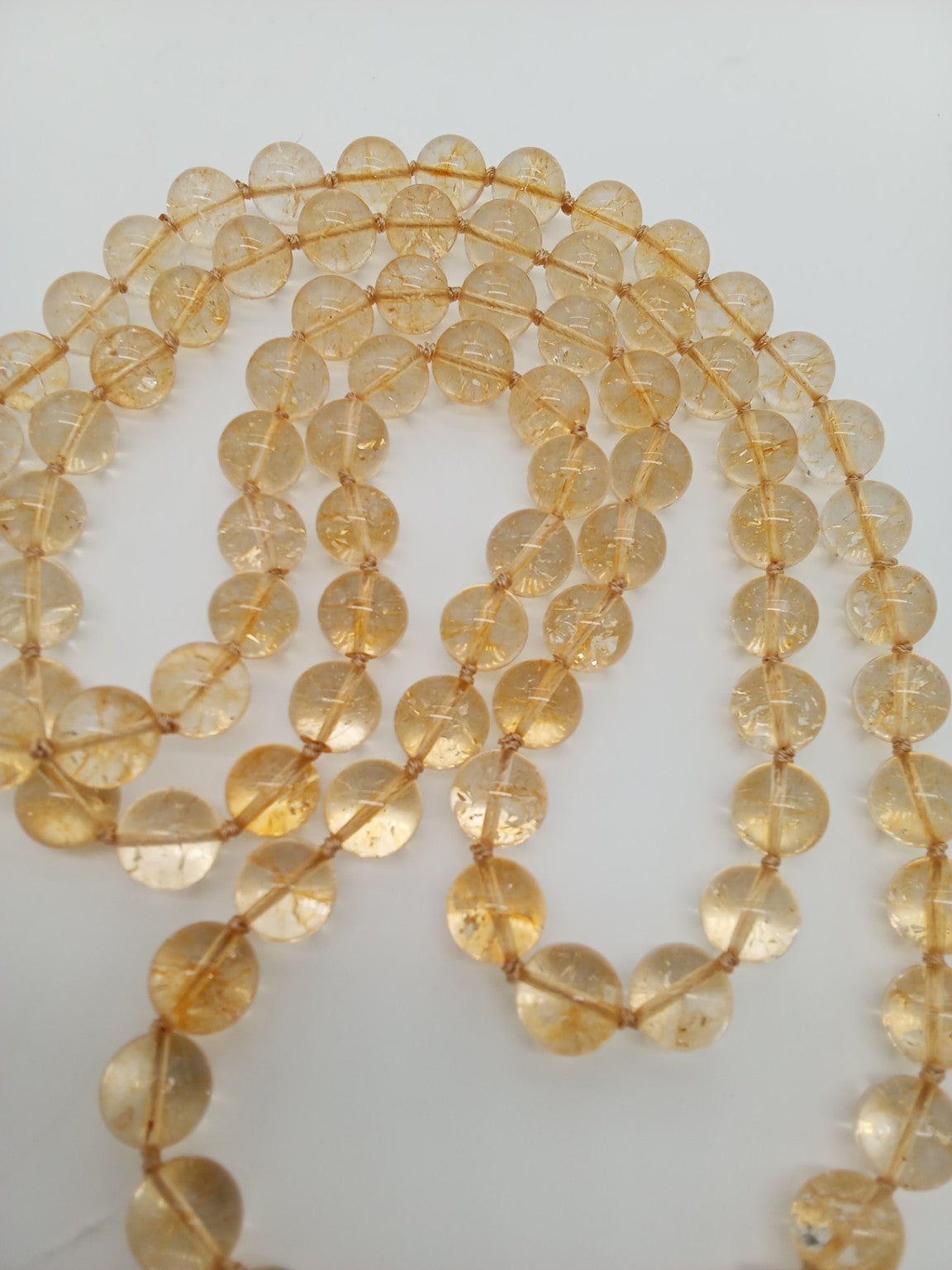 Collana Prestige in Quarzo Citrino Naturale 12 mm – 120 cm
