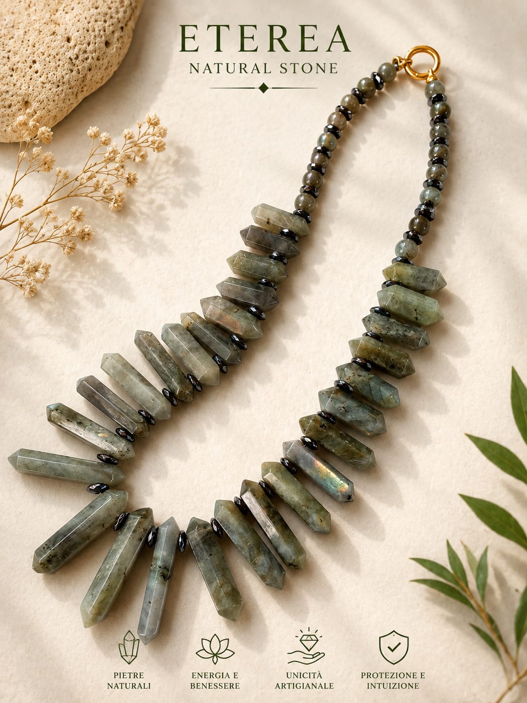 Collana in Labradorite – Eterea Natural Stone