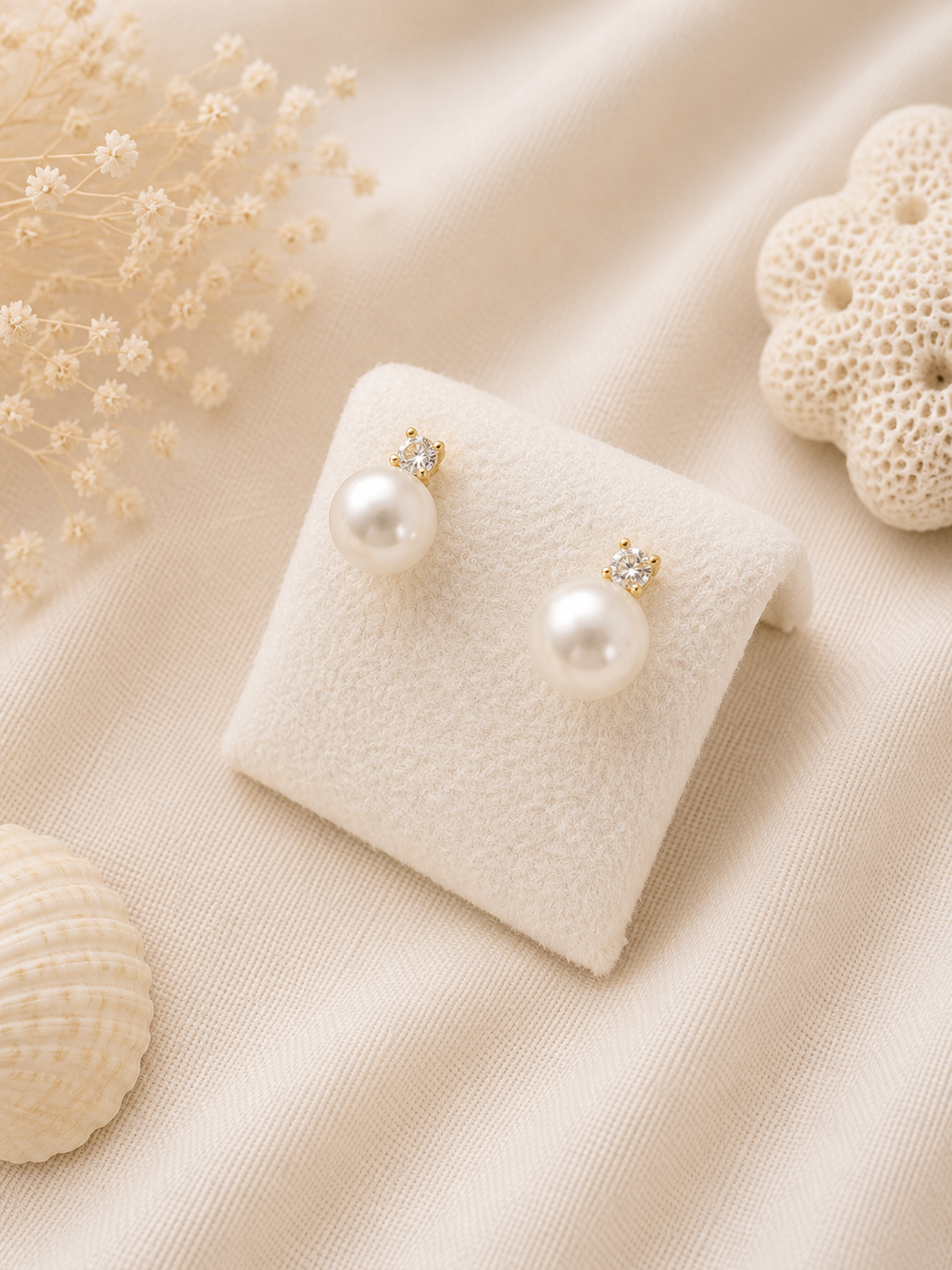 Orecchini Biricchini in Perla Naturale e Cubic Zirconia | Argento 925