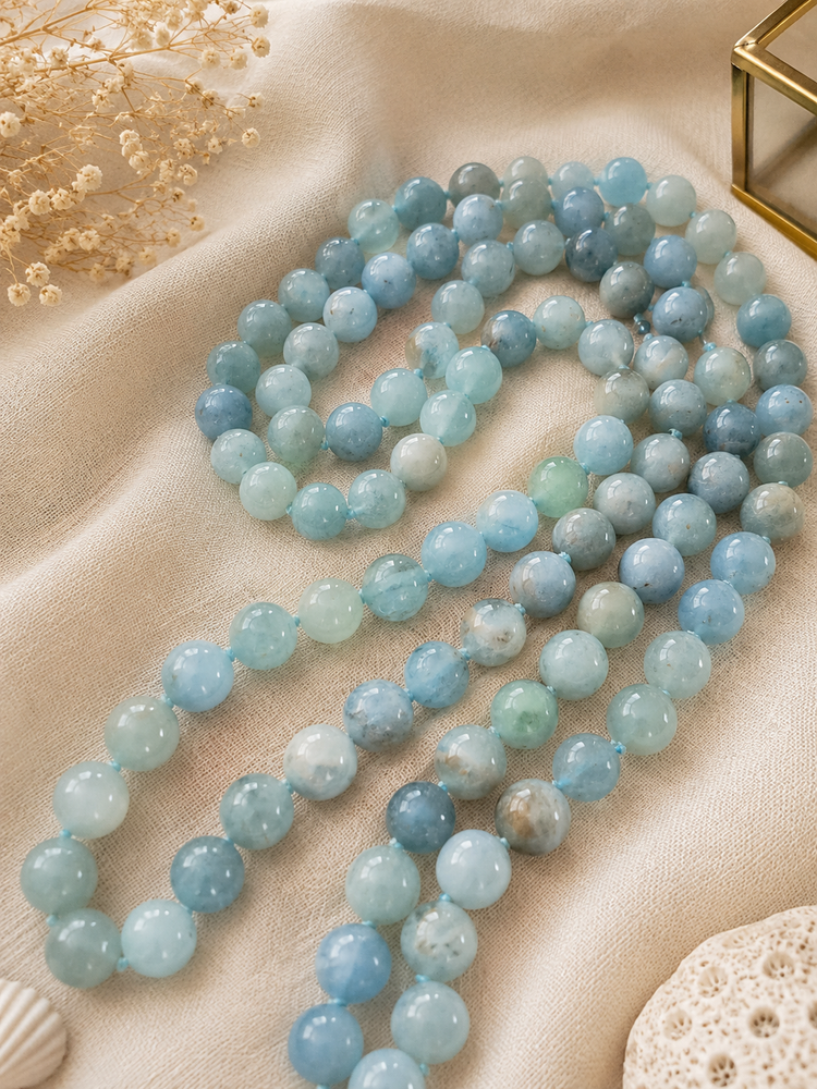 Collana luna acquamarina Milk Eterea Natural Stone