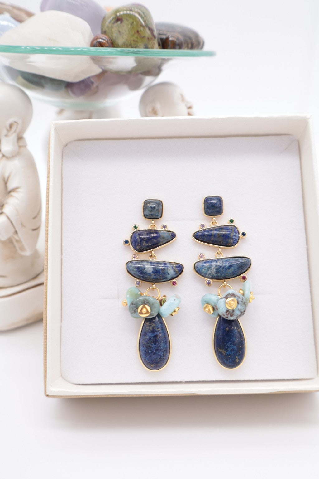 Orecchini Nereide in Lapislazzuli e Larimar Naturali