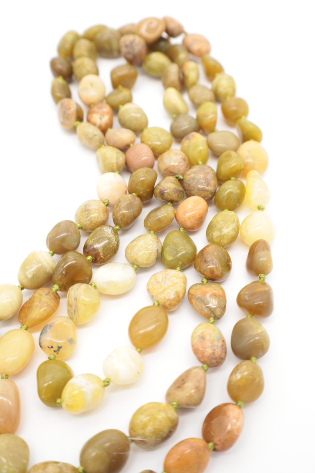 Collana Lunga Opale Verde Essential – 120 cm