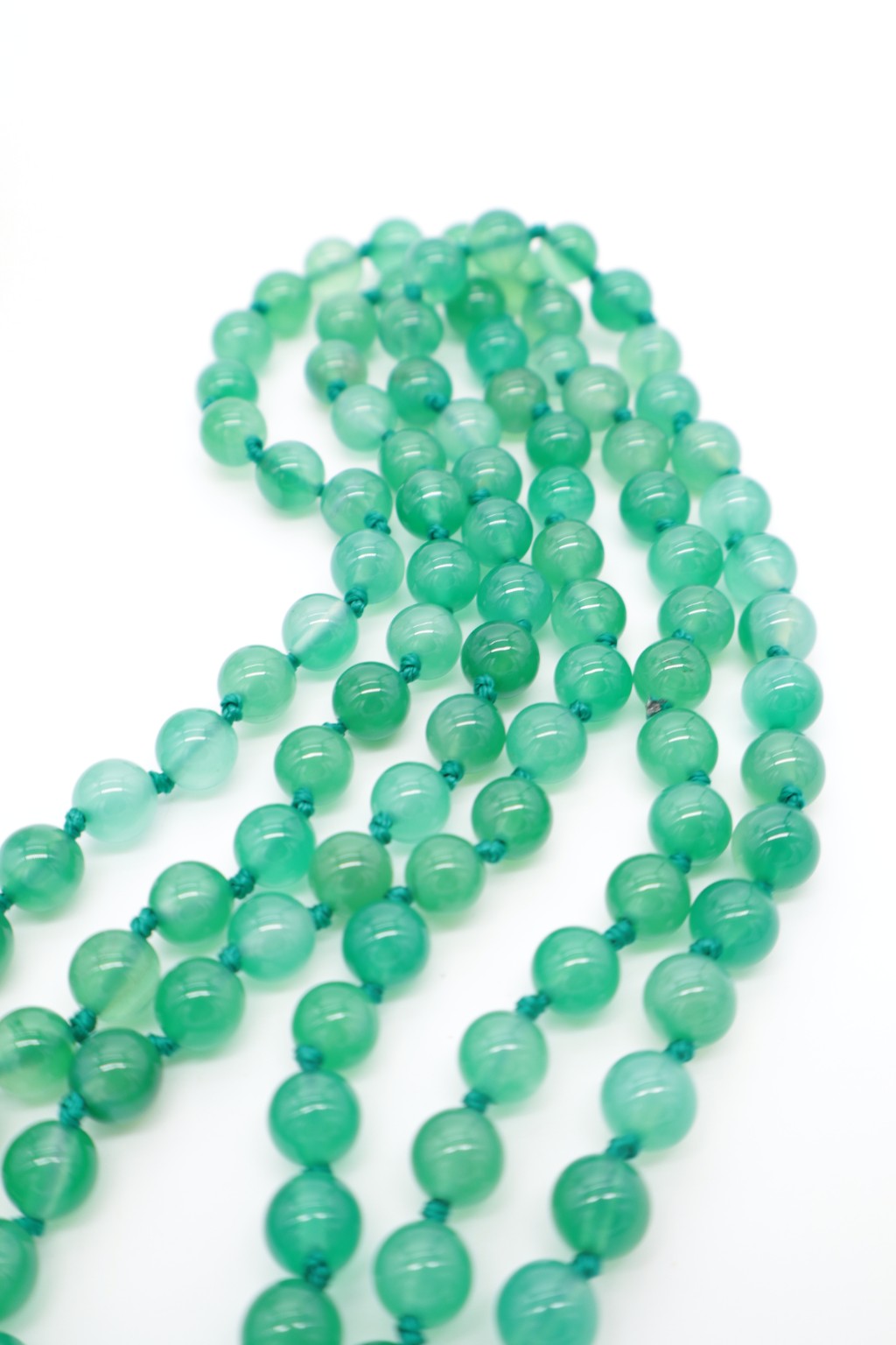 Collana Lunga Agata Verde Essential – 120 cm