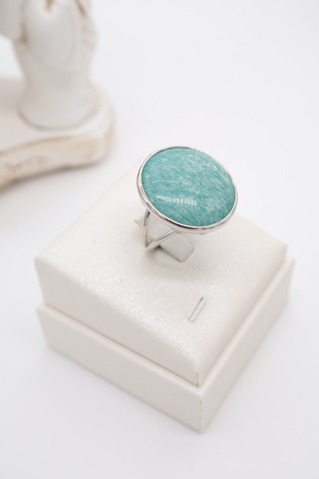 Anello Regolabile in Amazzonite Turchese