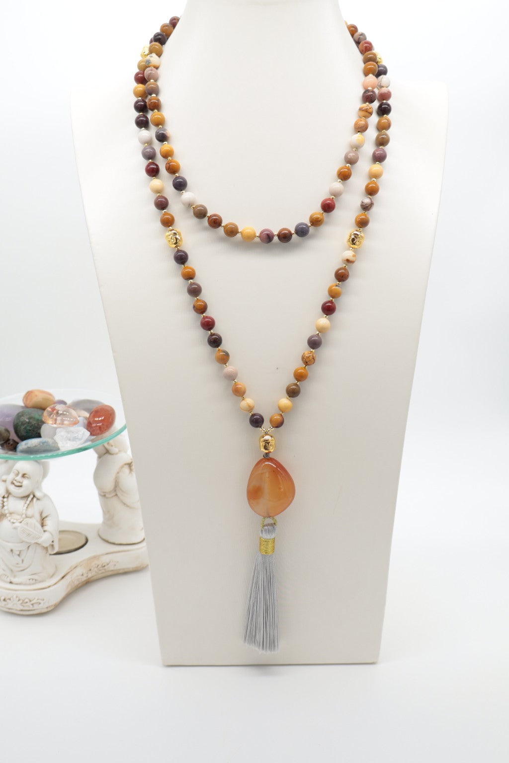 Mala della Rinascita – Mookaite e Corniola