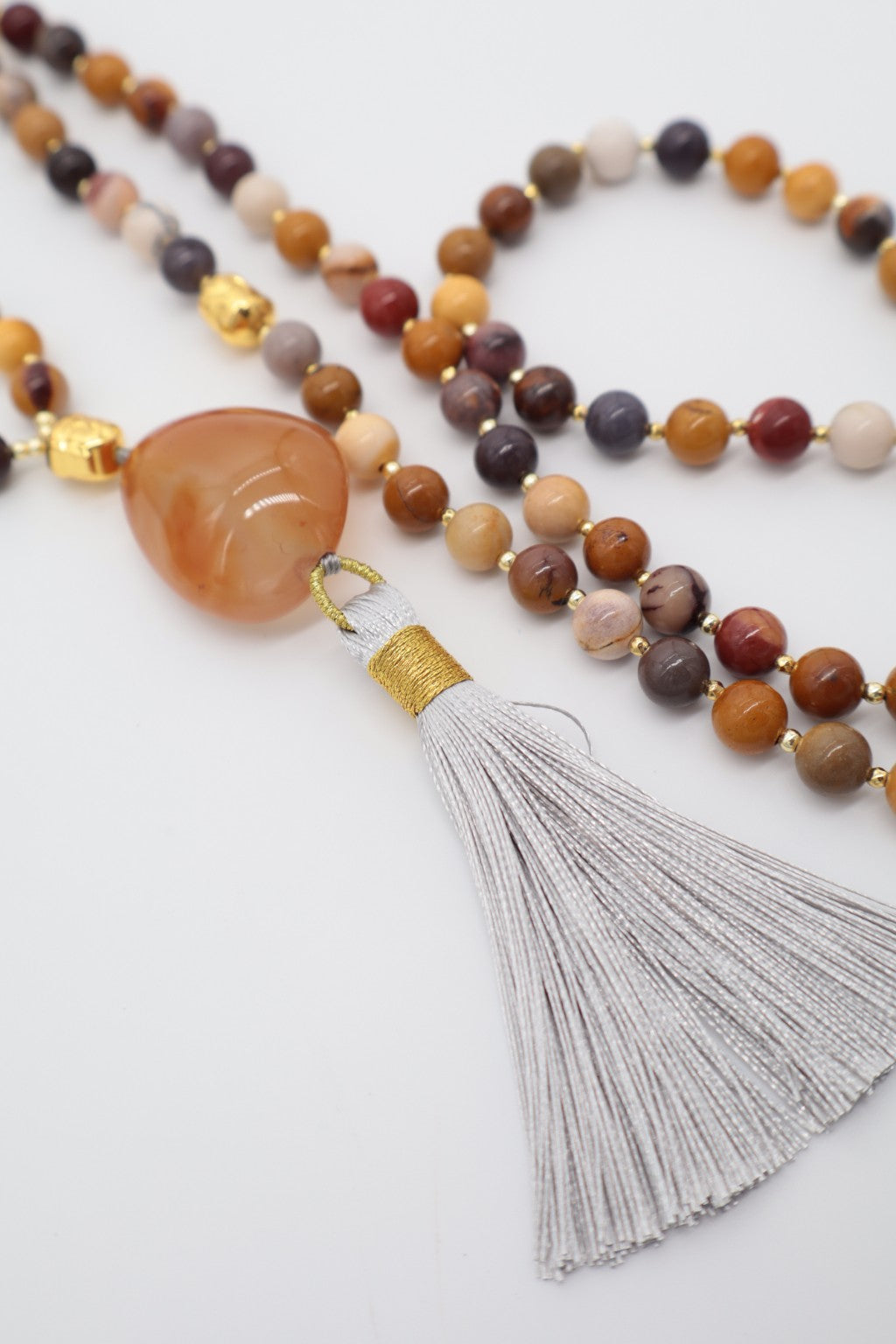 Mala della Rinascita – Mookaite e Corniola