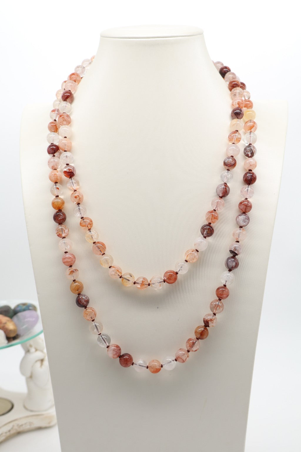 Collana in Quarzo Ematoide 120 cm