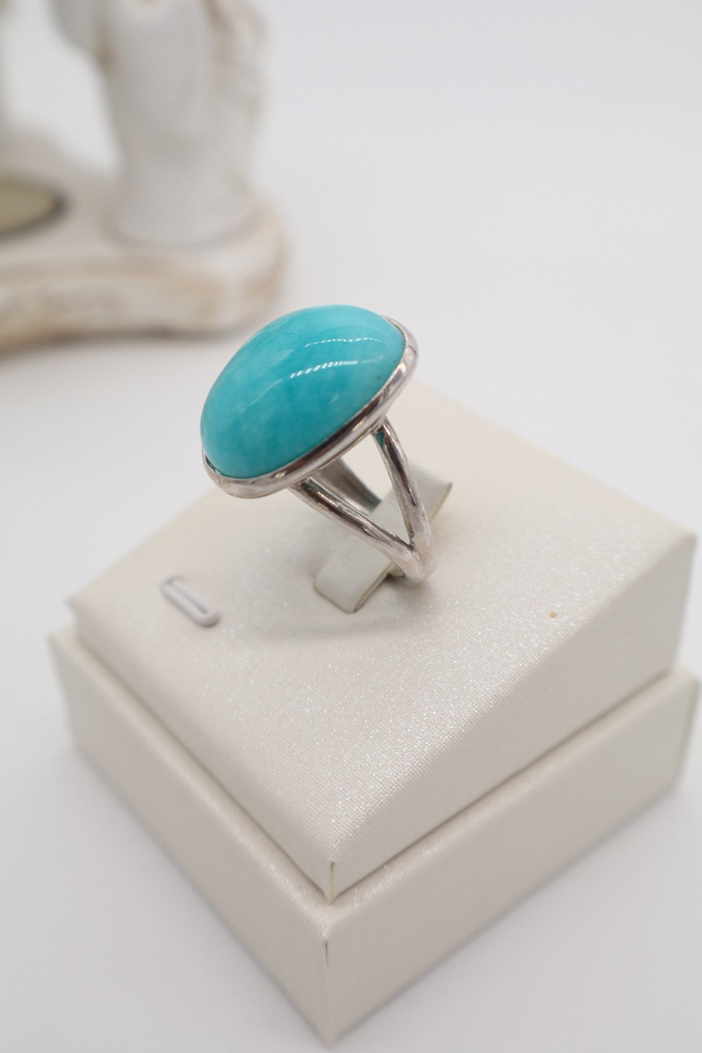 Anello in Argento 925 con Amazzonite Naturale – Misura Regolabile