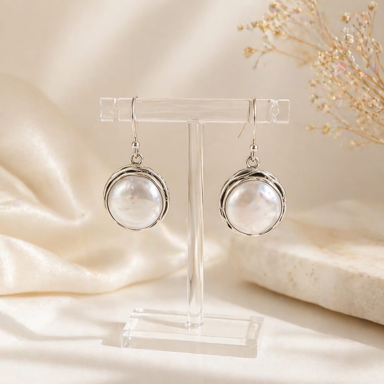 Orecchini in Argento 925 con perle naturali