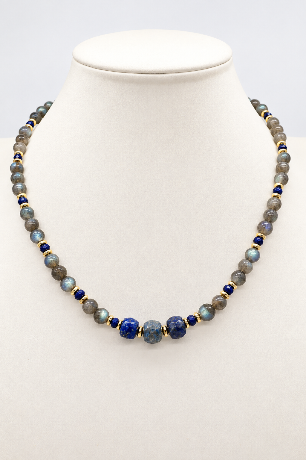 𝑪ollana Girocollo in Labradorite e Lapislazzuli 45 cm — 𝑺ibilla