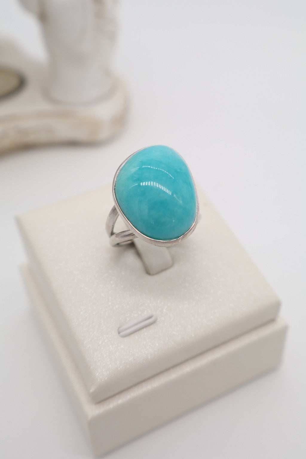 Anello in Argento 925 con Amazzonite Naturale – Misura Regolabile