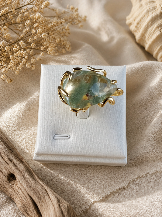 Anello regolabile in Quarzo Giardino naturale Eterea Natural Stone