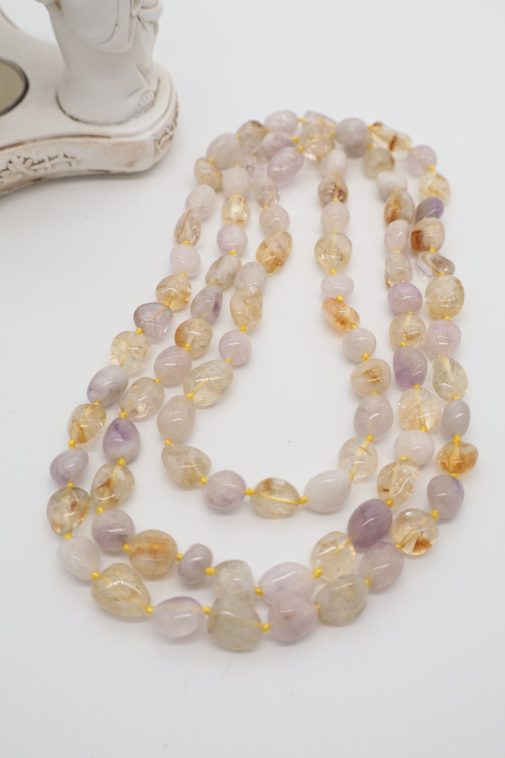 Collana Ametista Lavanda e Citrino 120 cm | Eterea