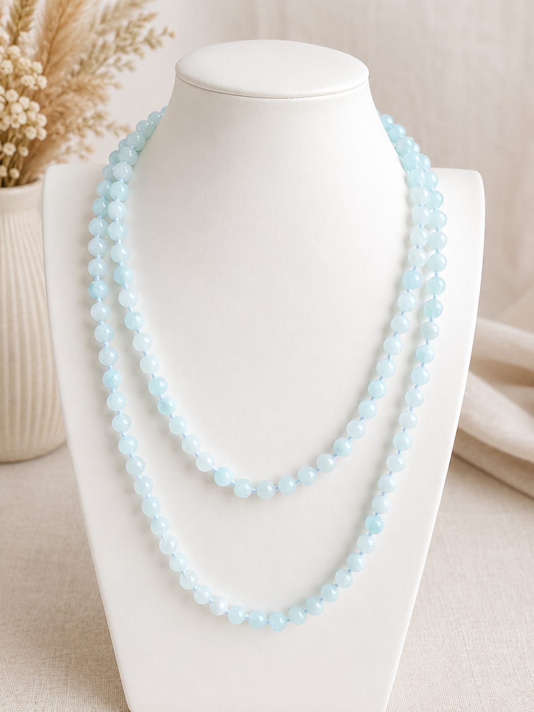 Collana Giada Acqua Naturale 120 cm  Eterea Natural Stone