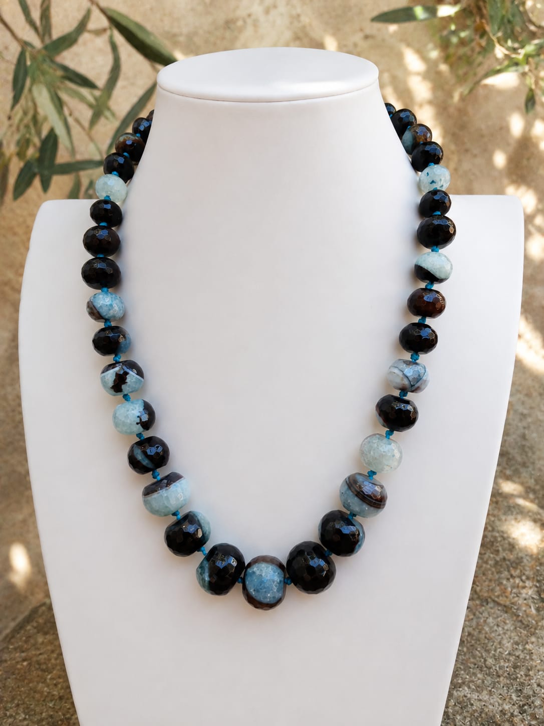 Collana Lunga Annodata in Quarzo Lemon Mediterraneo 120 cm Eterea Natural Stone