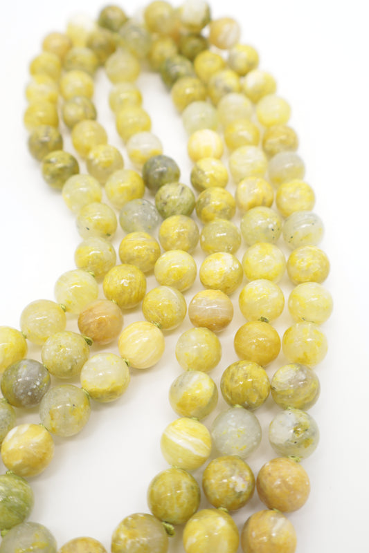 Collana Lunga Annodata in Quarzo Lemon Mediterraneo 