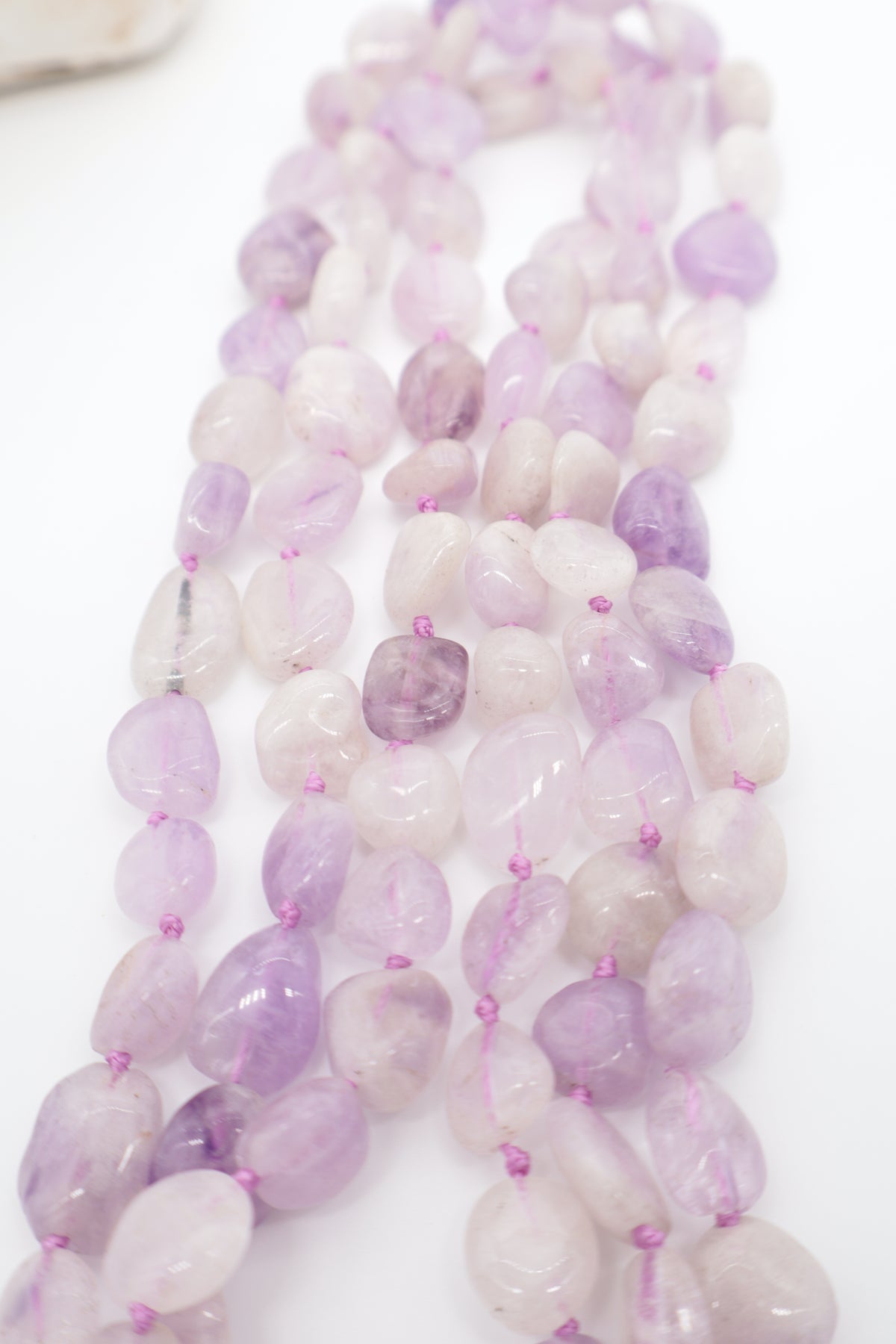 Collana Lunga Ametista Lavanda Naturale 120 cm