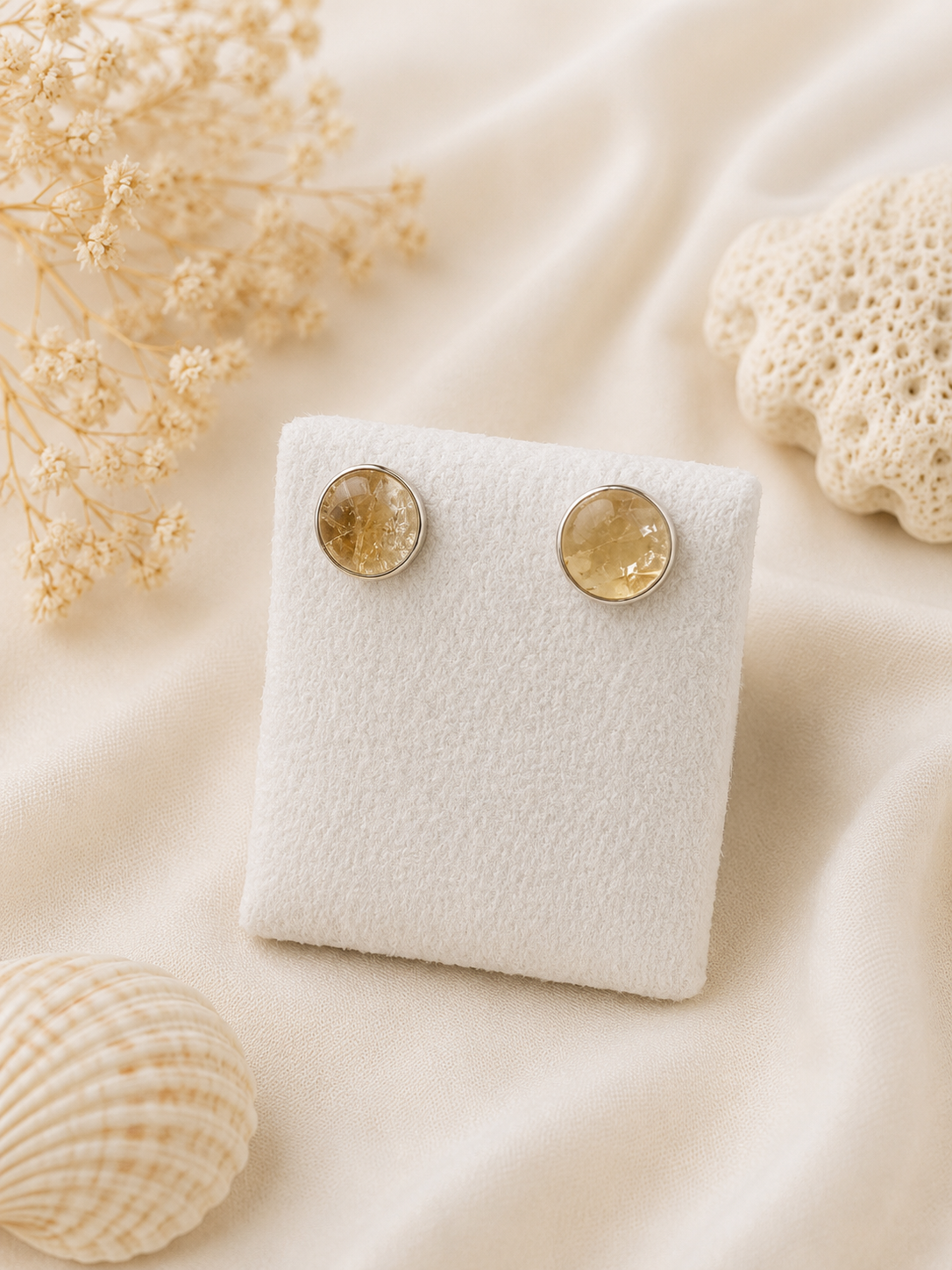 Orecchini Biricchini in Citrino Naturale – Argento 925 Eterea Natural Ston