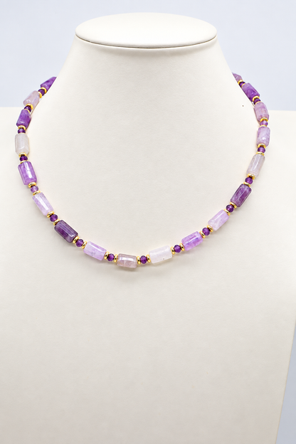 Collana girocollo Serena in Ametista Lavanda naturale 45 cm – Eterea Natural Stone