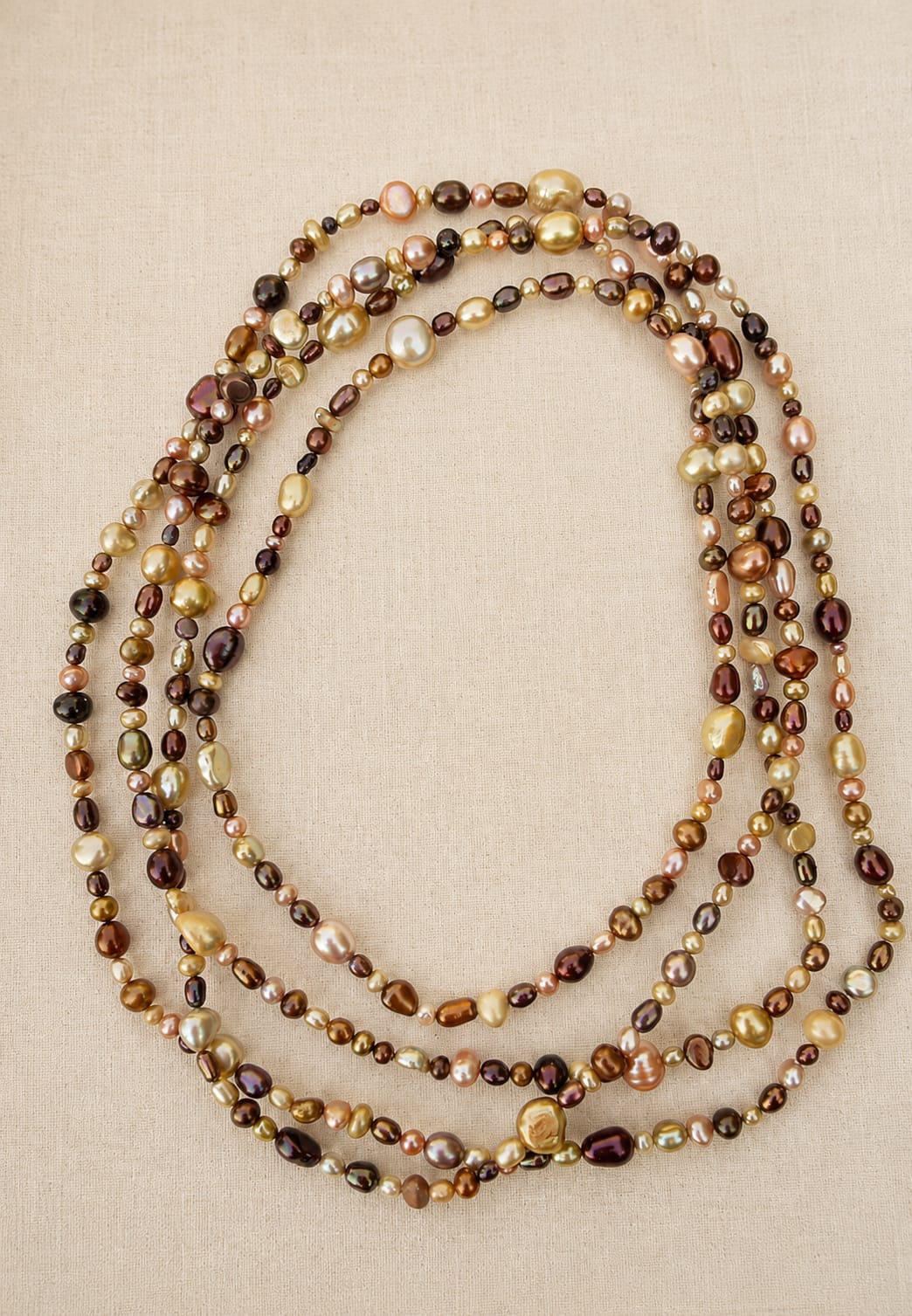 Collana Lunga in Perle di Fiume Multicolore – 180 cm