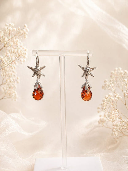 Orecchini pendenti in Argento 925 con cristalli CZ sfaccettati