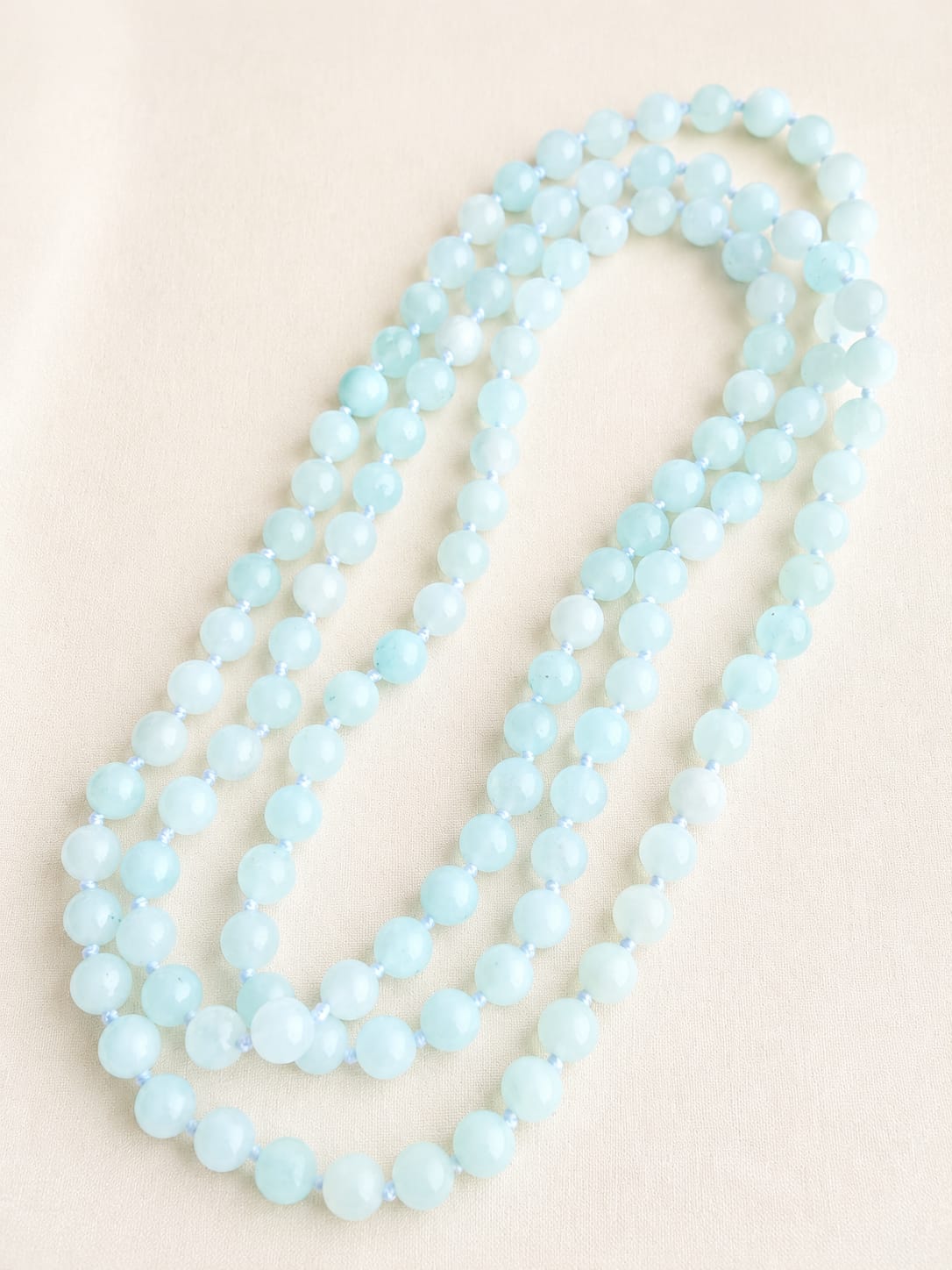 Collana Giada Acqua Naturale 120 cm